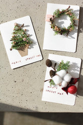 Christmas Card Making (Dry Flower Card)