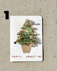 Christmas Card Making (Dry Flower Card)